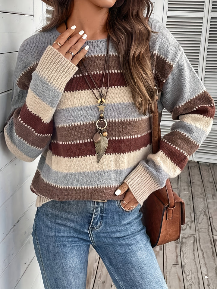 Delphine | Striped Round-Neck Sweater