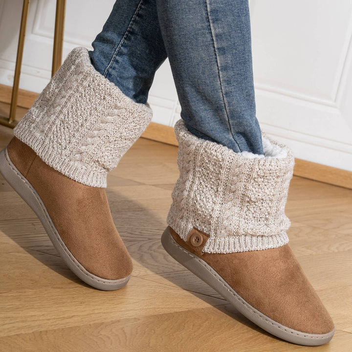 Marnah | Cosy Knit-Cuff House Boots
