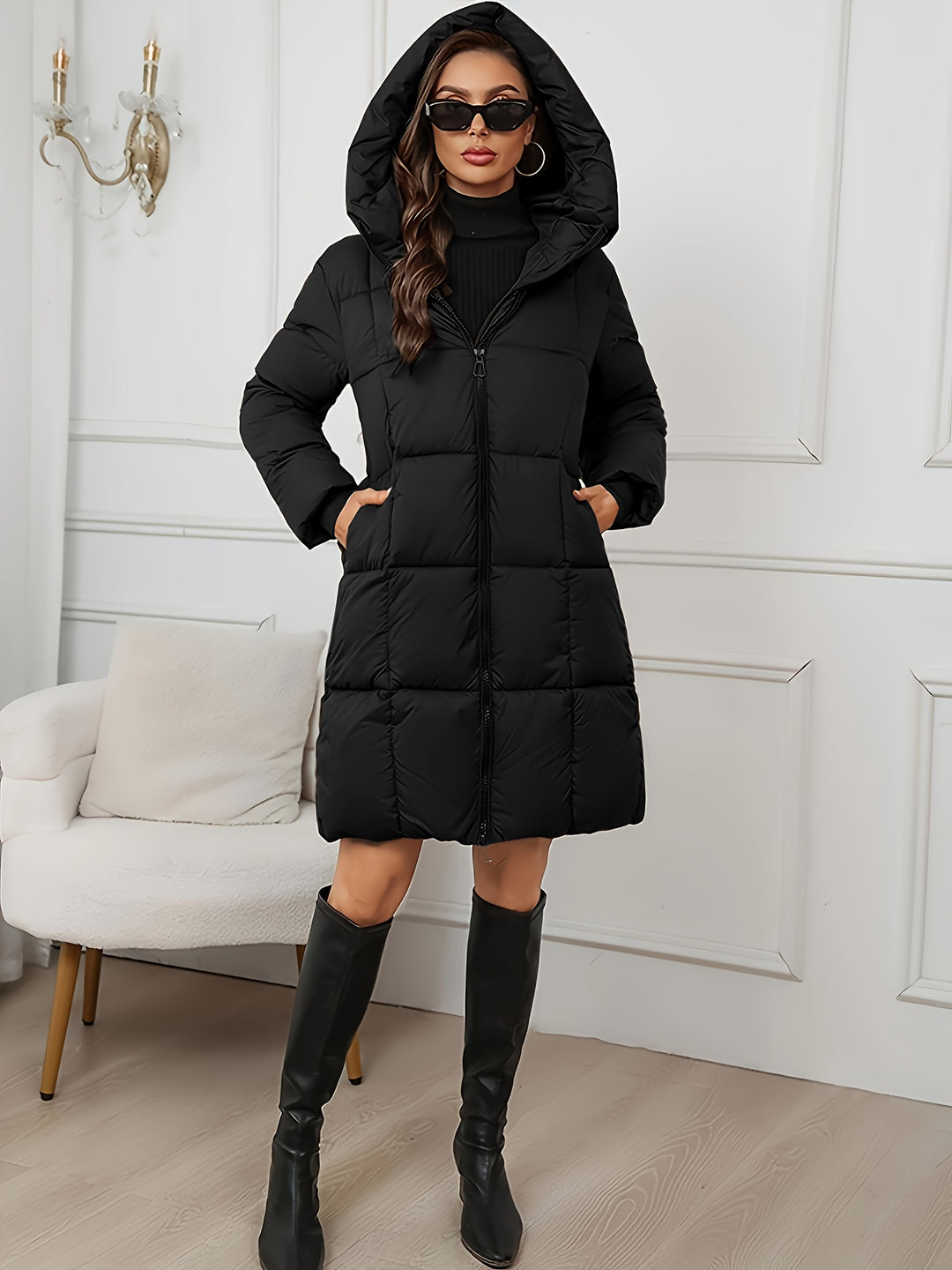 Miriam | Hooded Longline Puffer Coat