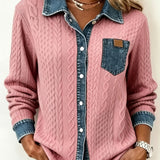 Melanie | Textured Contrast Cardigan