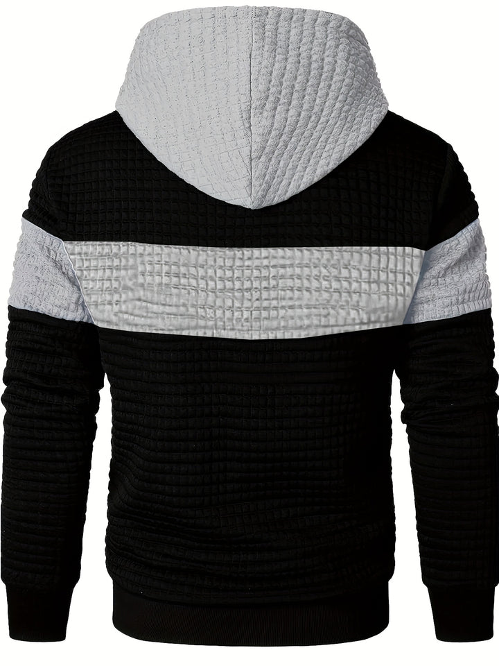 Rutherford | Textured Colour-Block Hoodie