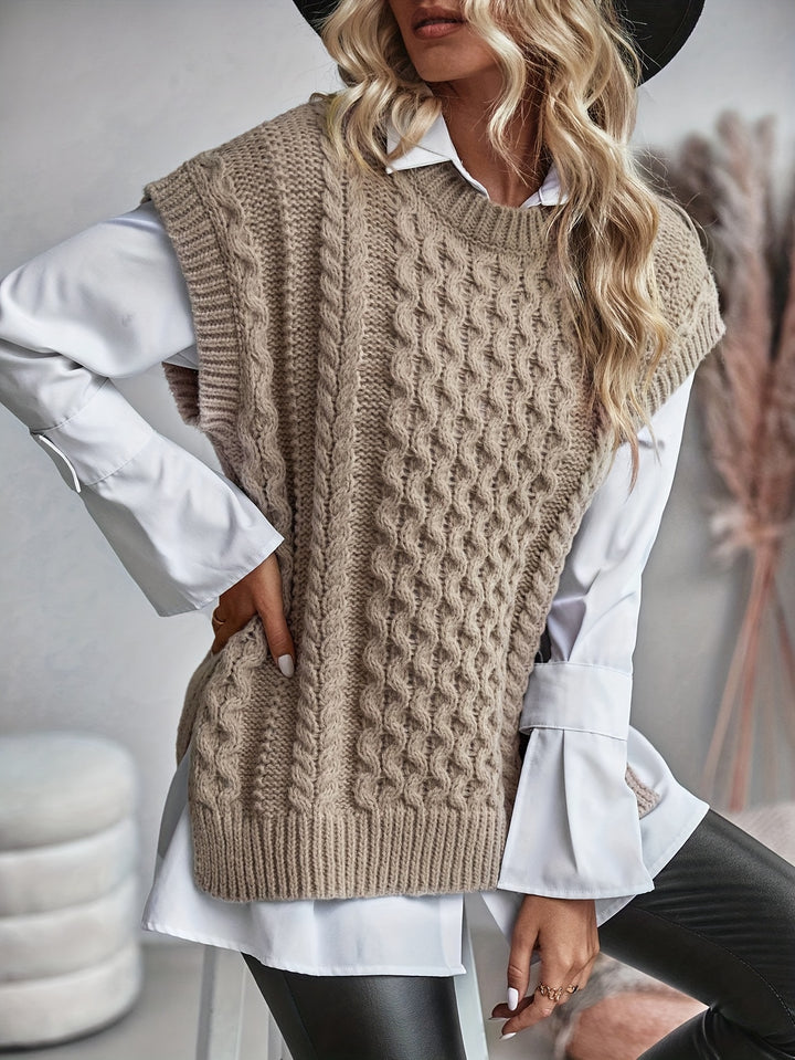 Colette | Cable-Knit Sleeveless Vest