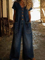 Elara | Relaxed Wide-Leg Jumpsuit