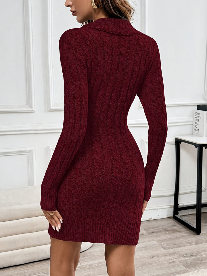 Vanessa | Halloween Button-Side V-Neck Dress