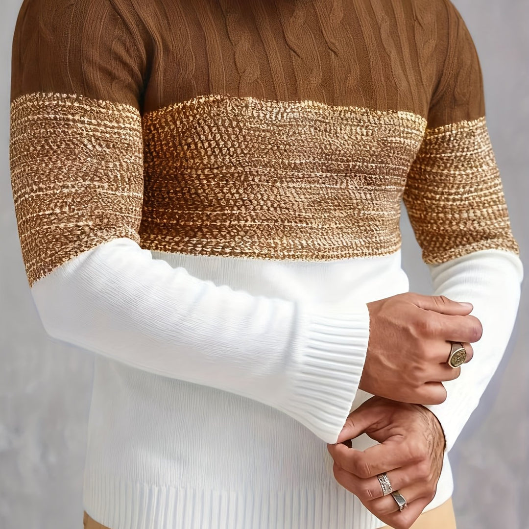 Thatcher | Colour-Block Crew Neck Jumper