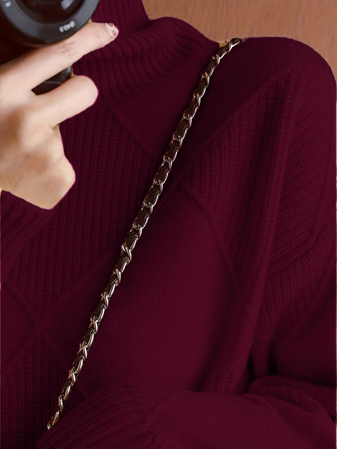 Freya | Textured Turtleneck Sweater