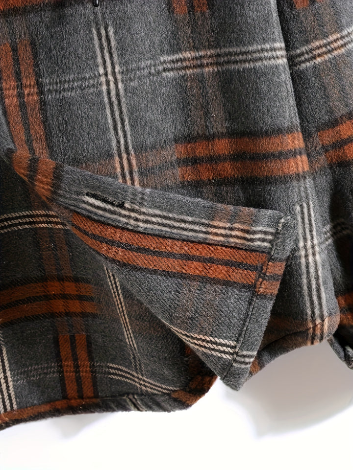 Gabriel | Christmas Hooded Plaid Jacket
