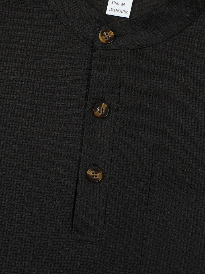 Dawson | Textured Long-Sleeve Henley Shirt