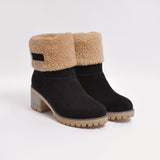 Priscilla | Cosy Cuffed Block-Heel Ankle Boots