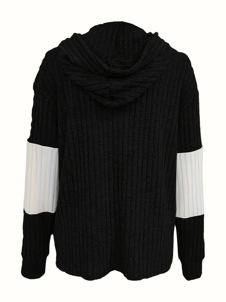 Georgiana | Ribbed Zip-Up Hoodie