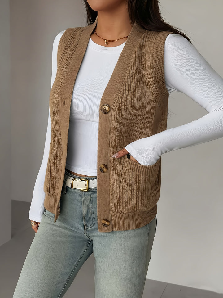 Miranda | Button-Front Knit Vest