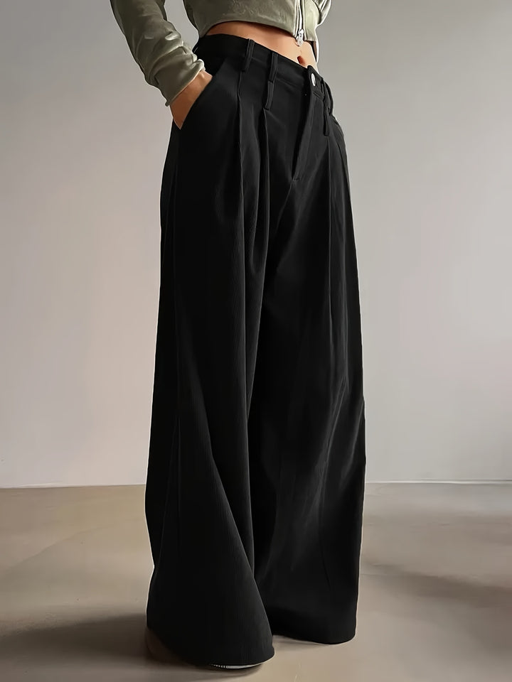 Patricia | Wide-Leg Pleated Trousers