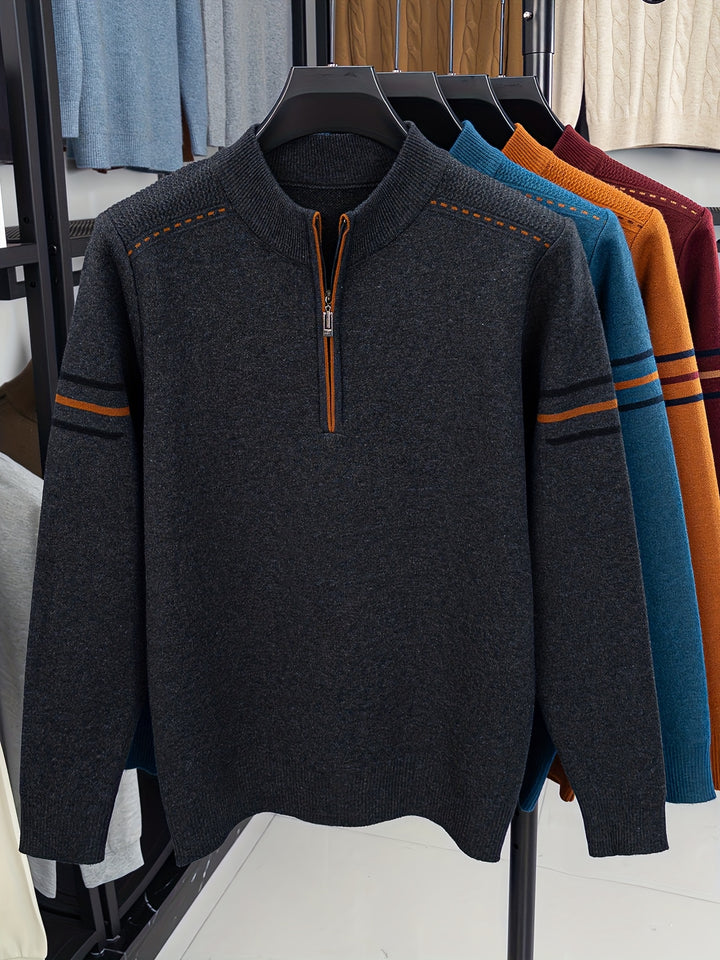 Alden | Zip-Neck Knit Sweater