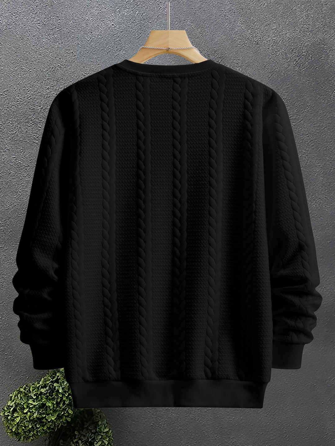 Maddox | Textured Crew Neck Sweatshirt