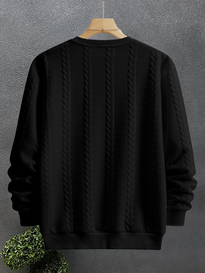 Maddox | Textured Crew Neck Sweatshirt