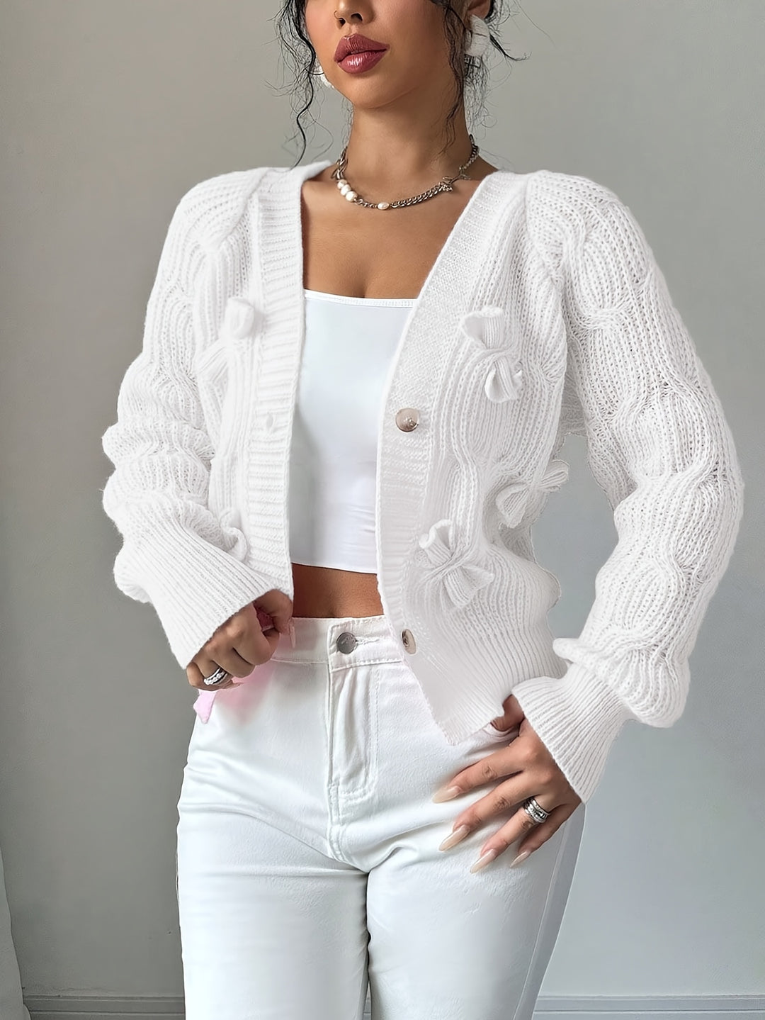 Primrose | Soft Bow-Detail Cardigan