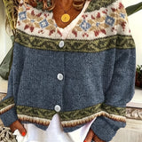 Fiona | Patterned Button-Front Cardigan