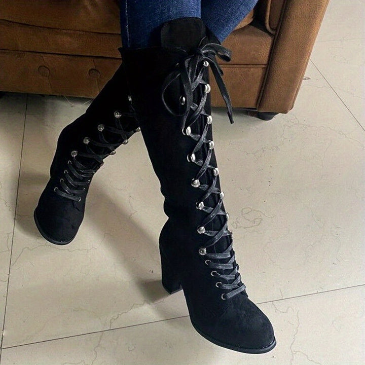 Clarissa | Lace-Up Knee-High Boots