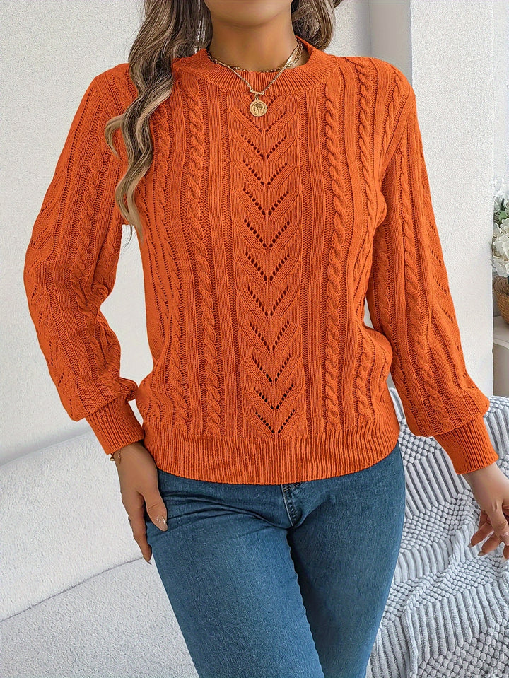 Heather | Textured Cable-Knit Jumper