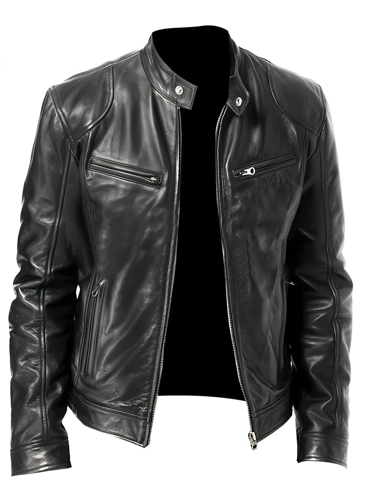 Blake | Classic Stand-Collar Moto Jacket
