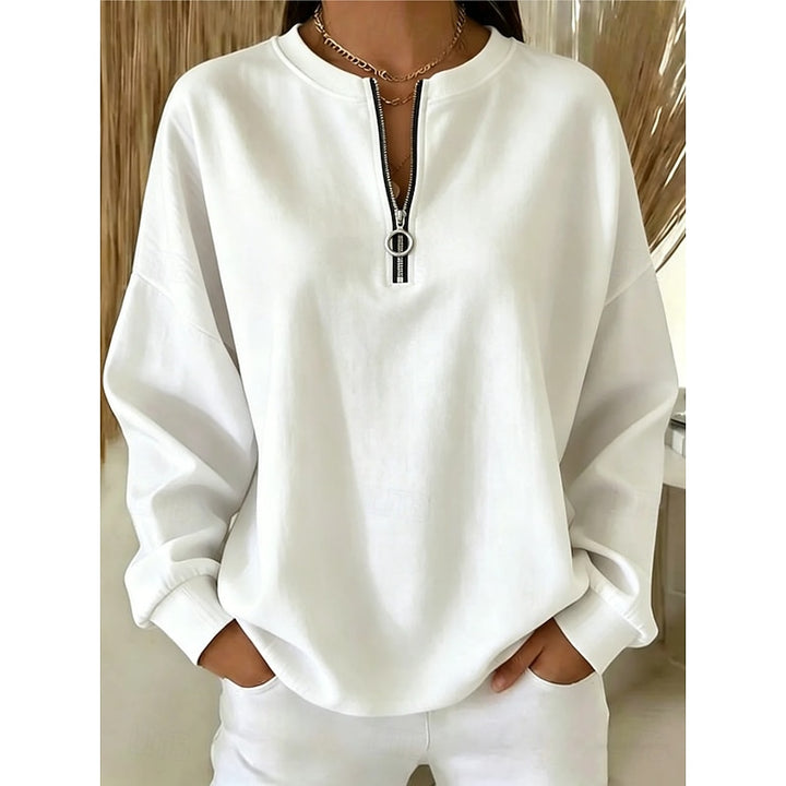 Delphine | Relaxed Half-Zip Sweatshirt