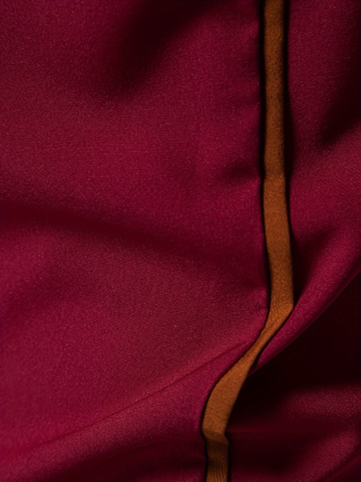 Dorian | Contrast-Trim Long Sleeve Shirt