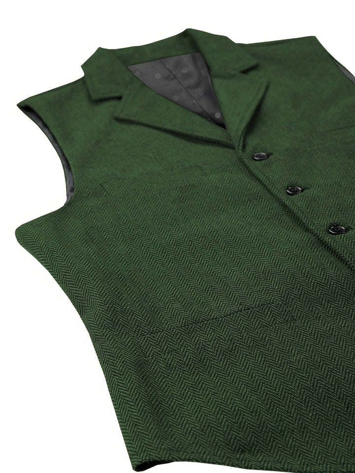 Emmett | Herringbone Tailored Waistcoat