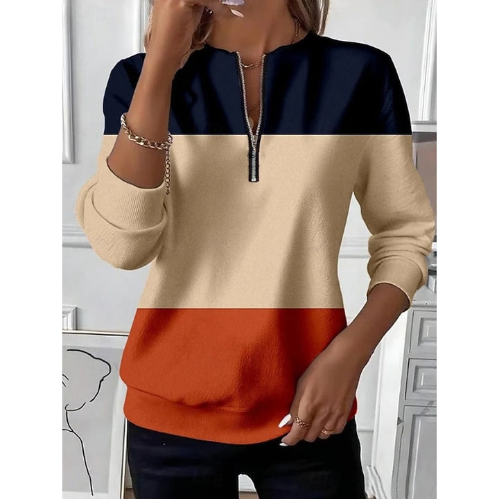 Odessa | Colour Block Zip Sweatshirt