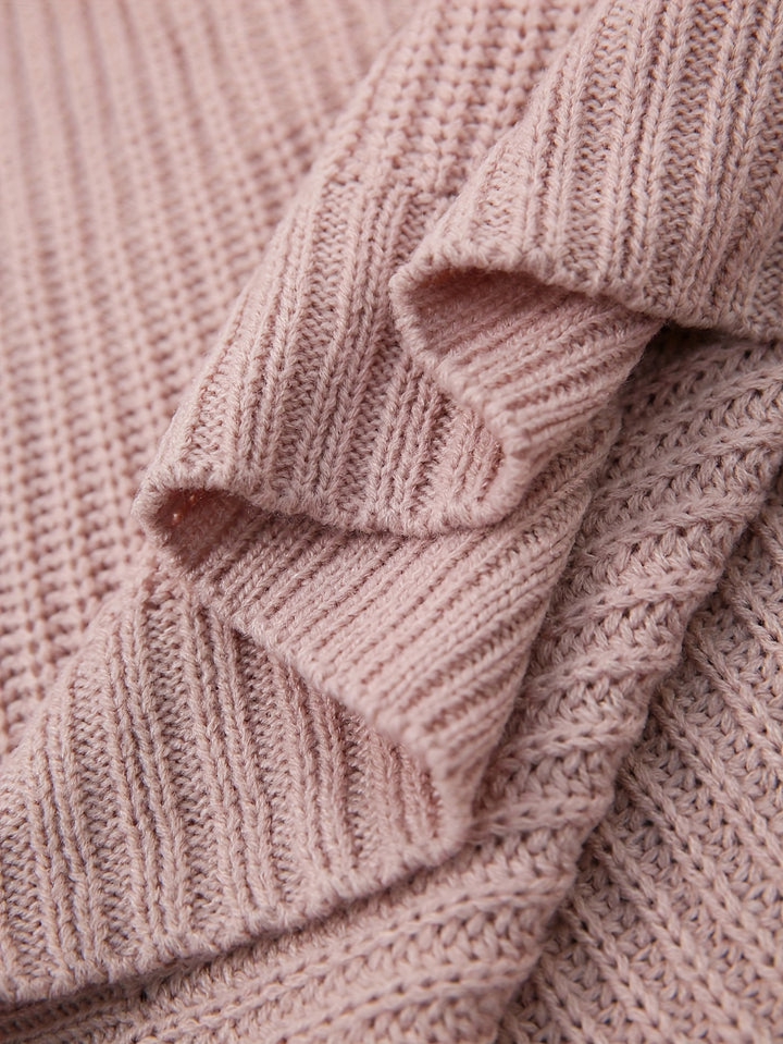 Verity | Cosy Half-Turtleneck Ribbed Dress