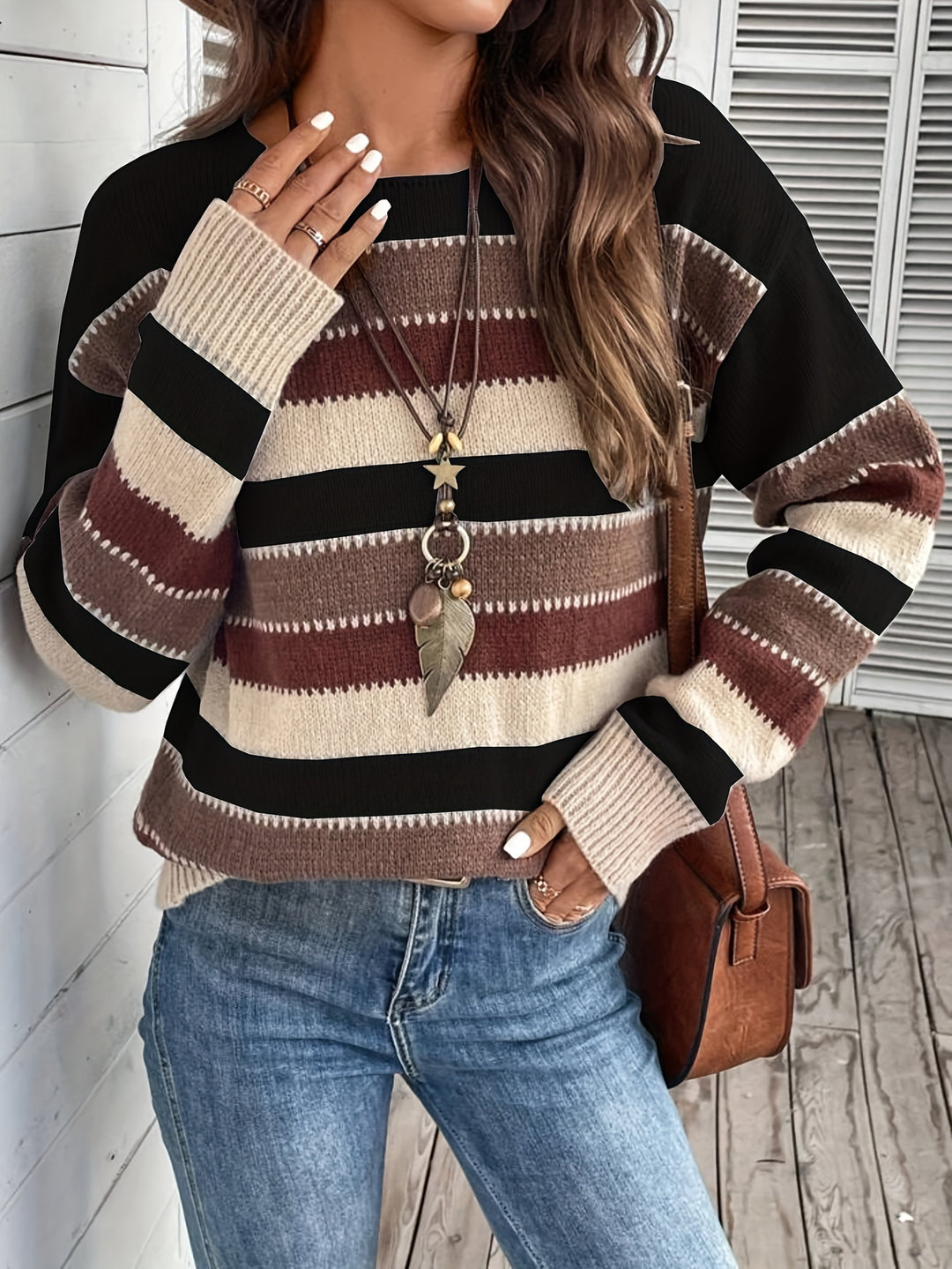 Delphine | Striped Round-Neck Sweater
