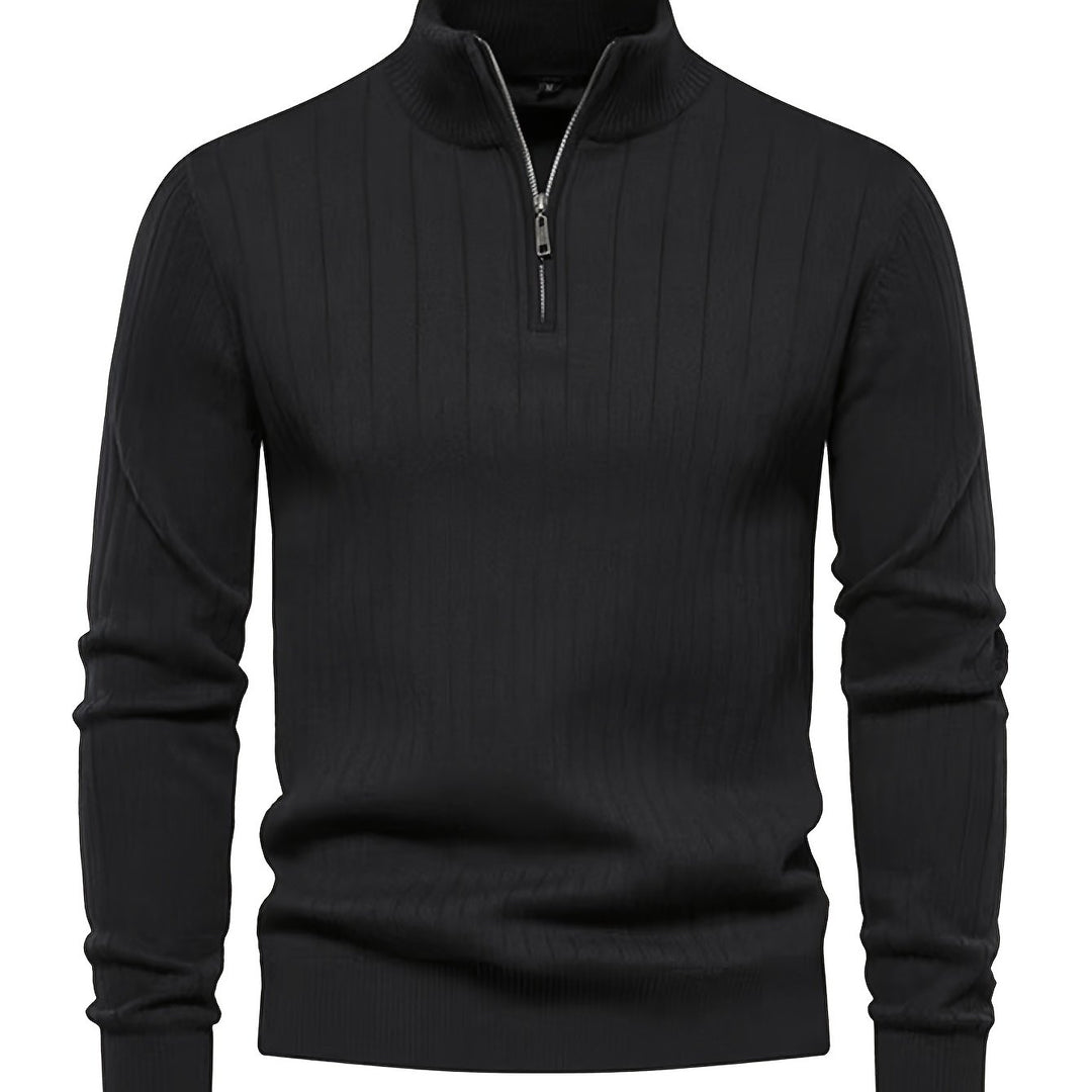 Camden | Ribbed Quarter-Zip Sweater