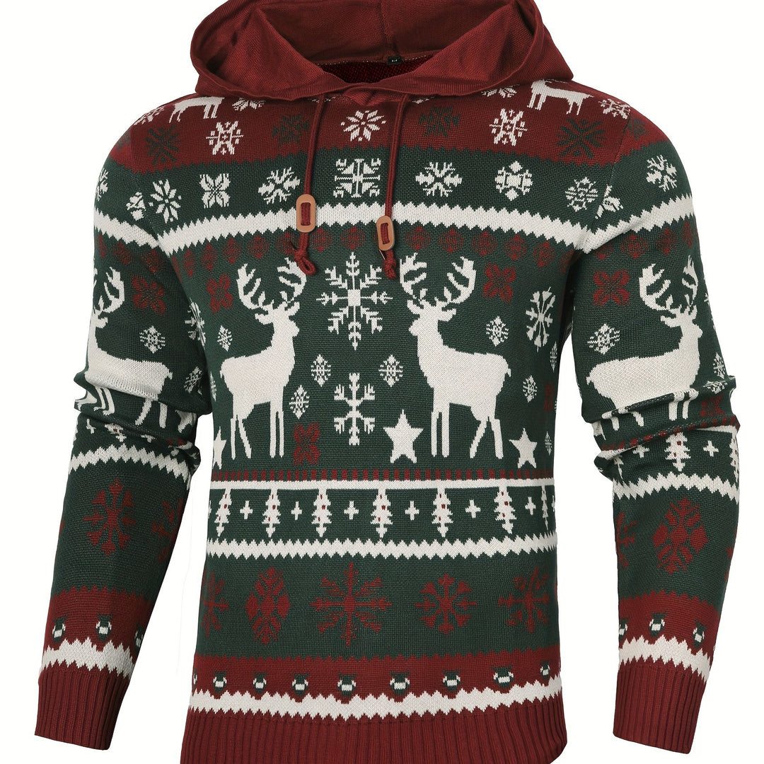 Nicholas | Christmas Reindeer Hooded Jumper