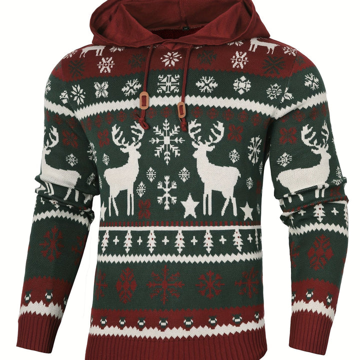 Nicholas | Christmas Reindeer Hooded Jumper