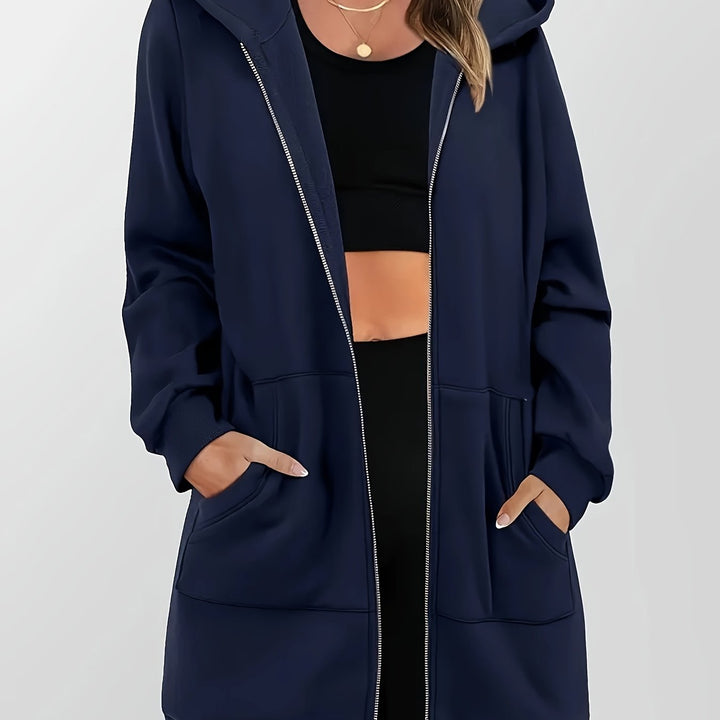 Sloane | Longline Hooded Zip Jacket