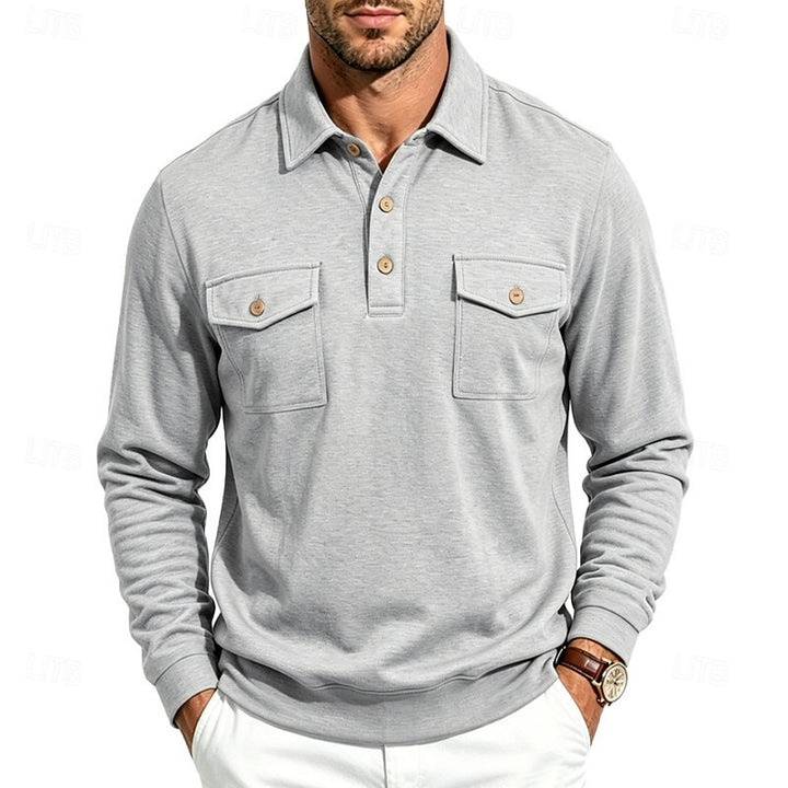 Garrett | Refined Long-Sleeve Polo Shirt