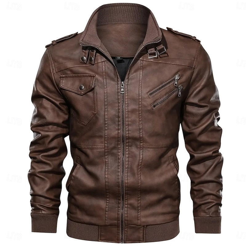 Flynn | Classic Stand-Collar Biker Jacket