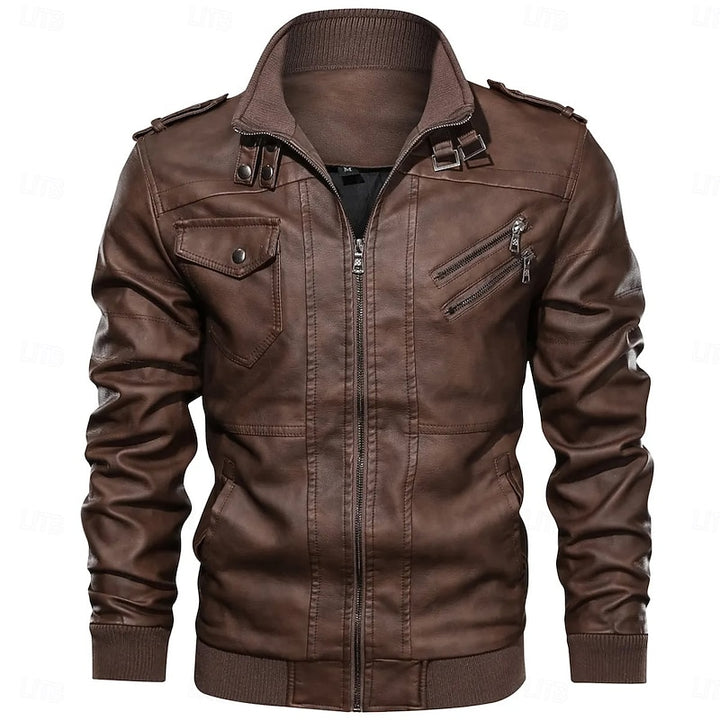 Flynn | Classic Stand-Collar Biker Jacket