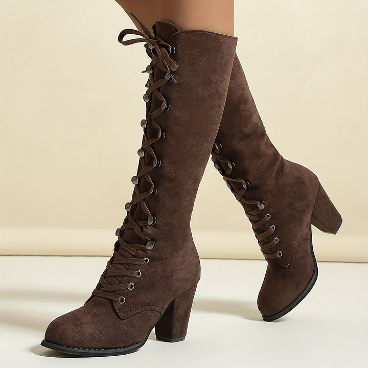 Clarissa | Lace-Up Knee-High Boots
