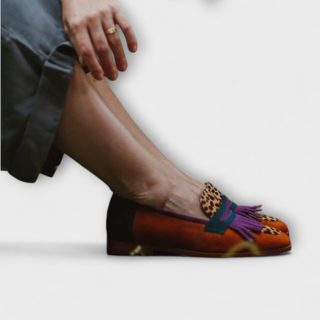 Fallon | Stylish Multicolour Leopard-Print Loafer