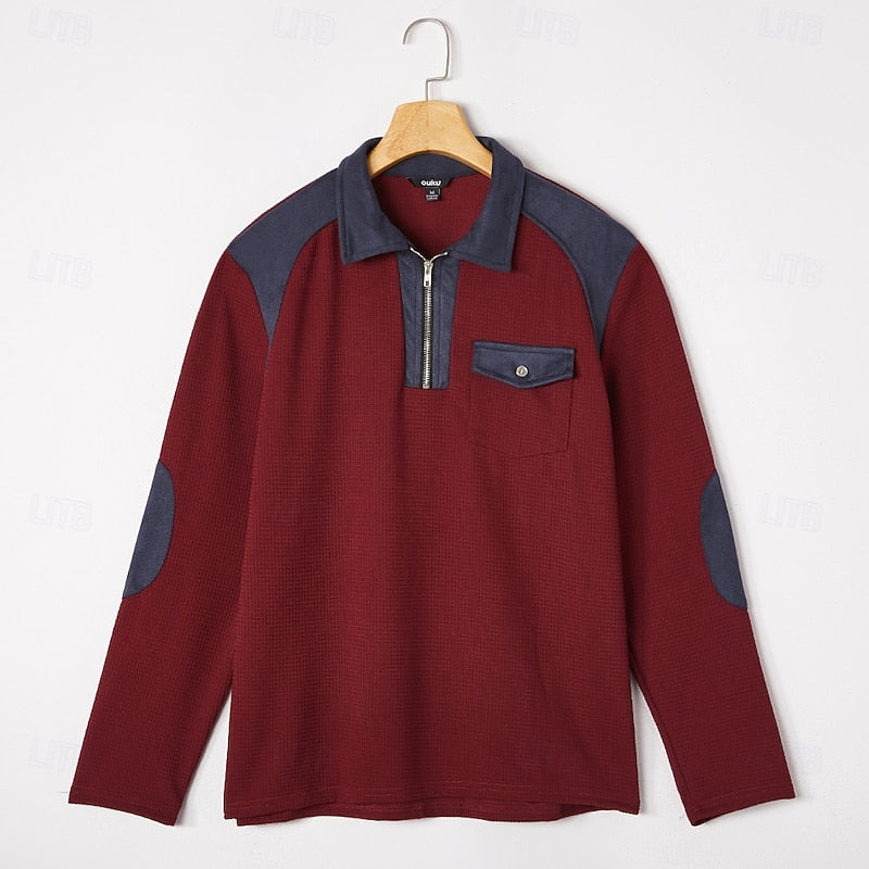 Rhett | Textured Quarter-Zip Pullover