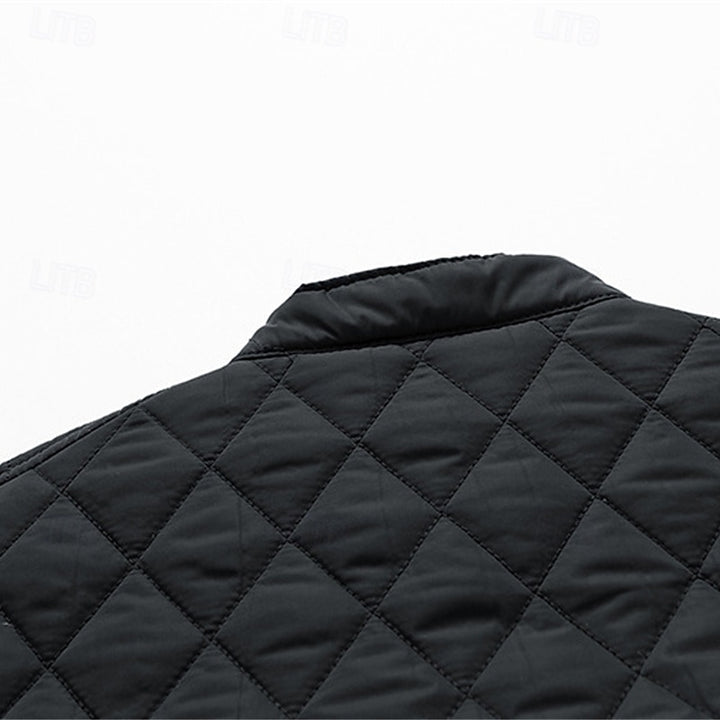 Carter | Diamond-Quilted Stand-Collar Jacket