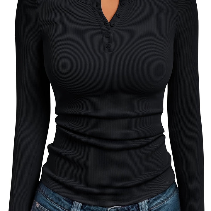 Brynn | Fitted Button Henley Top