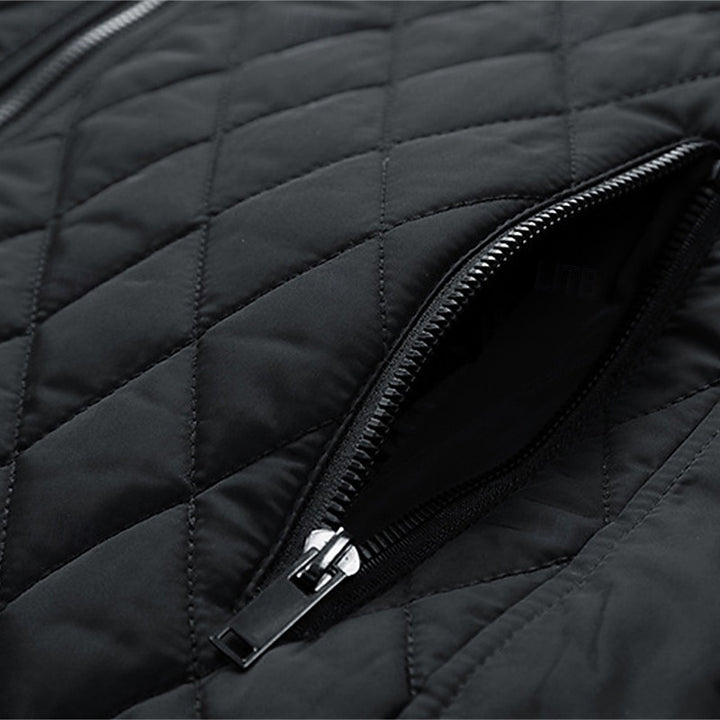 Carter | Diamond-Quilted Stand-Collar Jacket