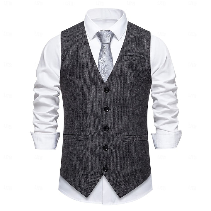 Griffin | Tailored Herringbone Waistcoat