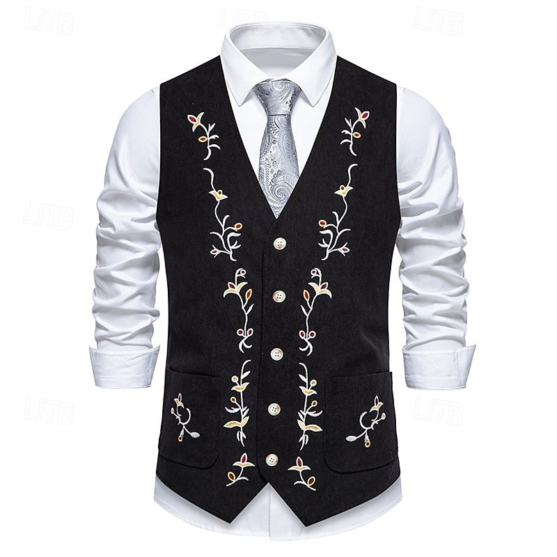 Jonah | Embroidered Floral Waistcoat