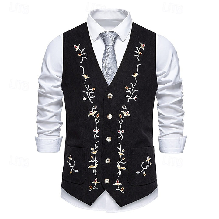Jonah | Embroidered Floral Waistcoat