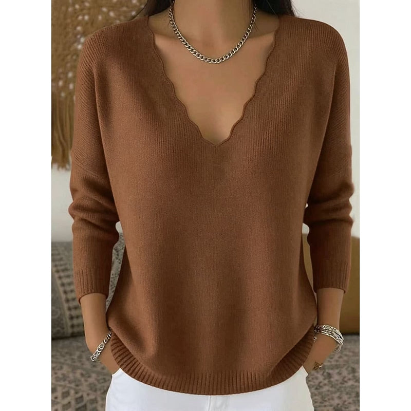 Margaret | Scalloped V-Neck Halloween Jumper