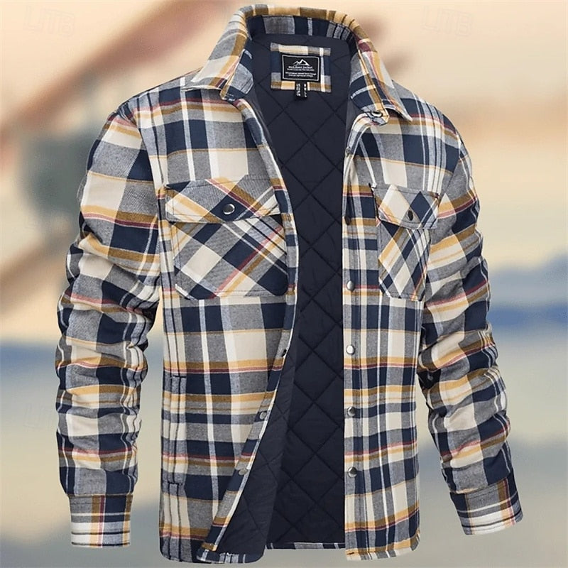 Griffin | Quilted Check Shirt Jacket