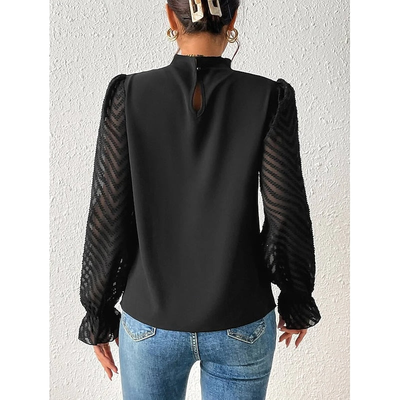 Maribel | Elegant High-Neck Blouse