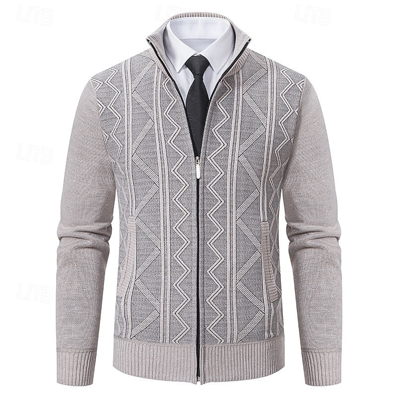 Fletcher | Textured Stand-Collar Cardigan